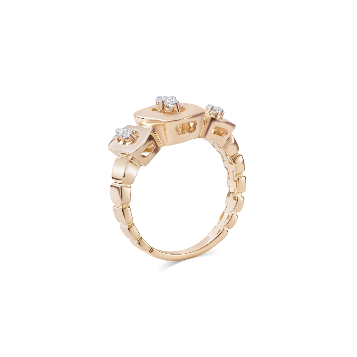 Midnight Diamond Trio Ring