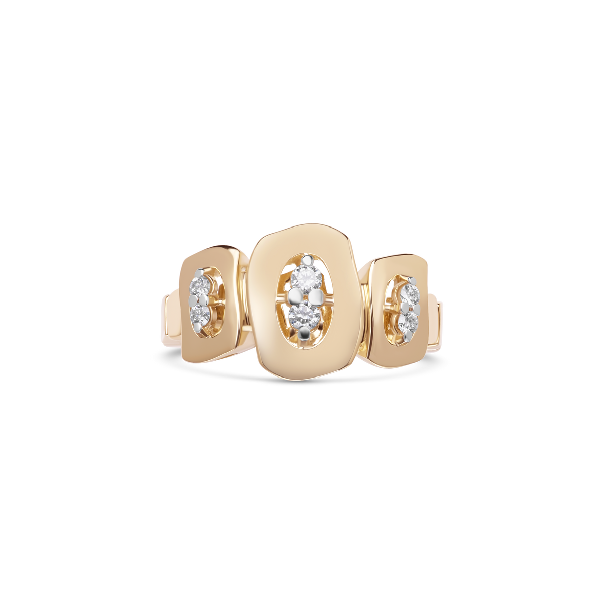 Midnight Diamond Trio Ring