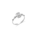 Midnight Diamond Halo Ring