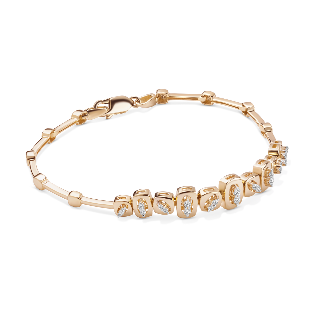 Midnight Diamond Link Bracelet