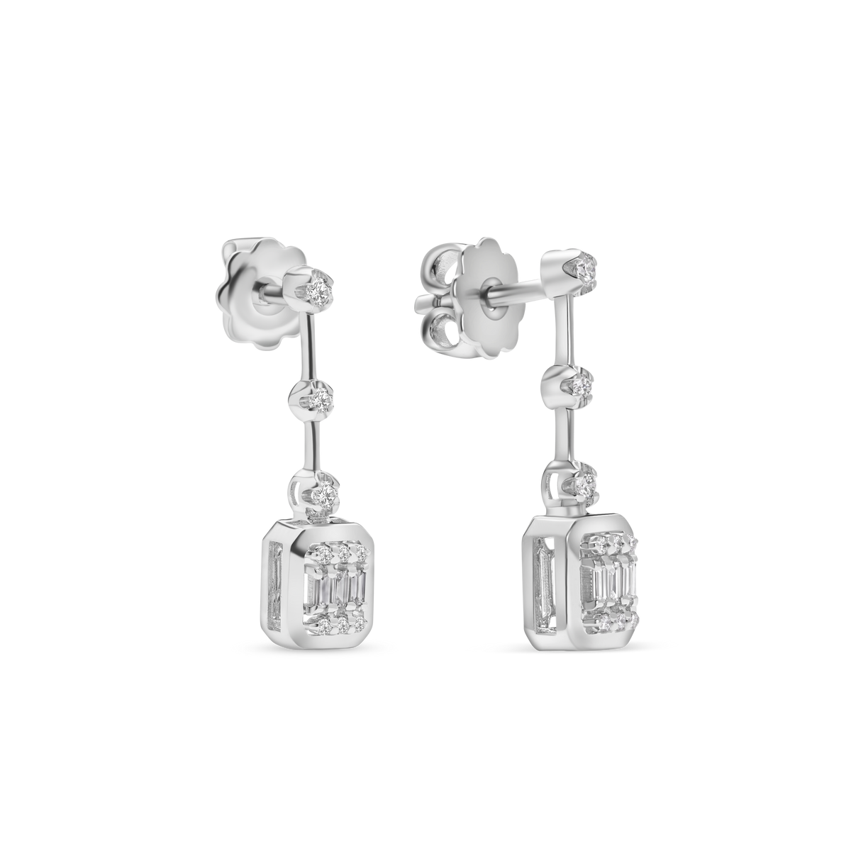 Midnight Diamond Cluster Earrings