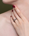 Midnight Diamond Rosette Ring